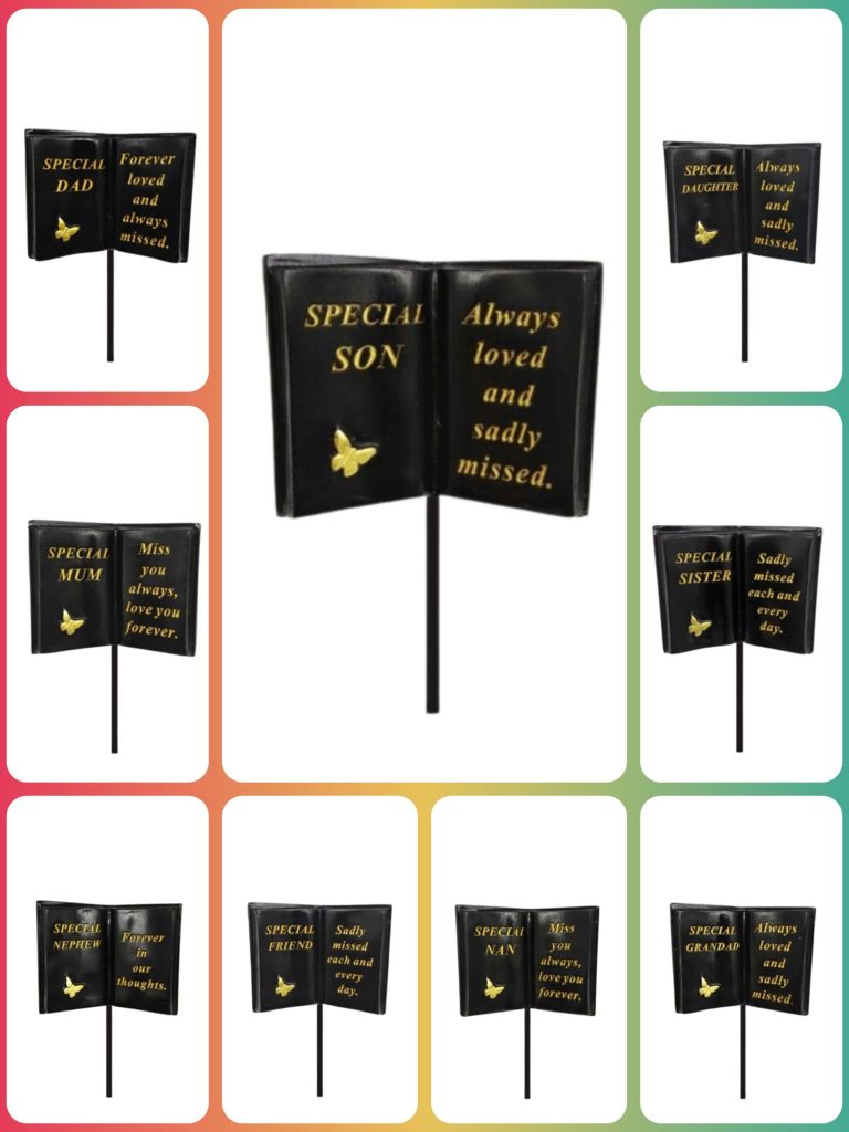 Grave Marker Stick - Open Book main