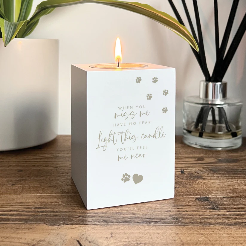 Pet Memorial Tea Light Holder Bereavement Gift