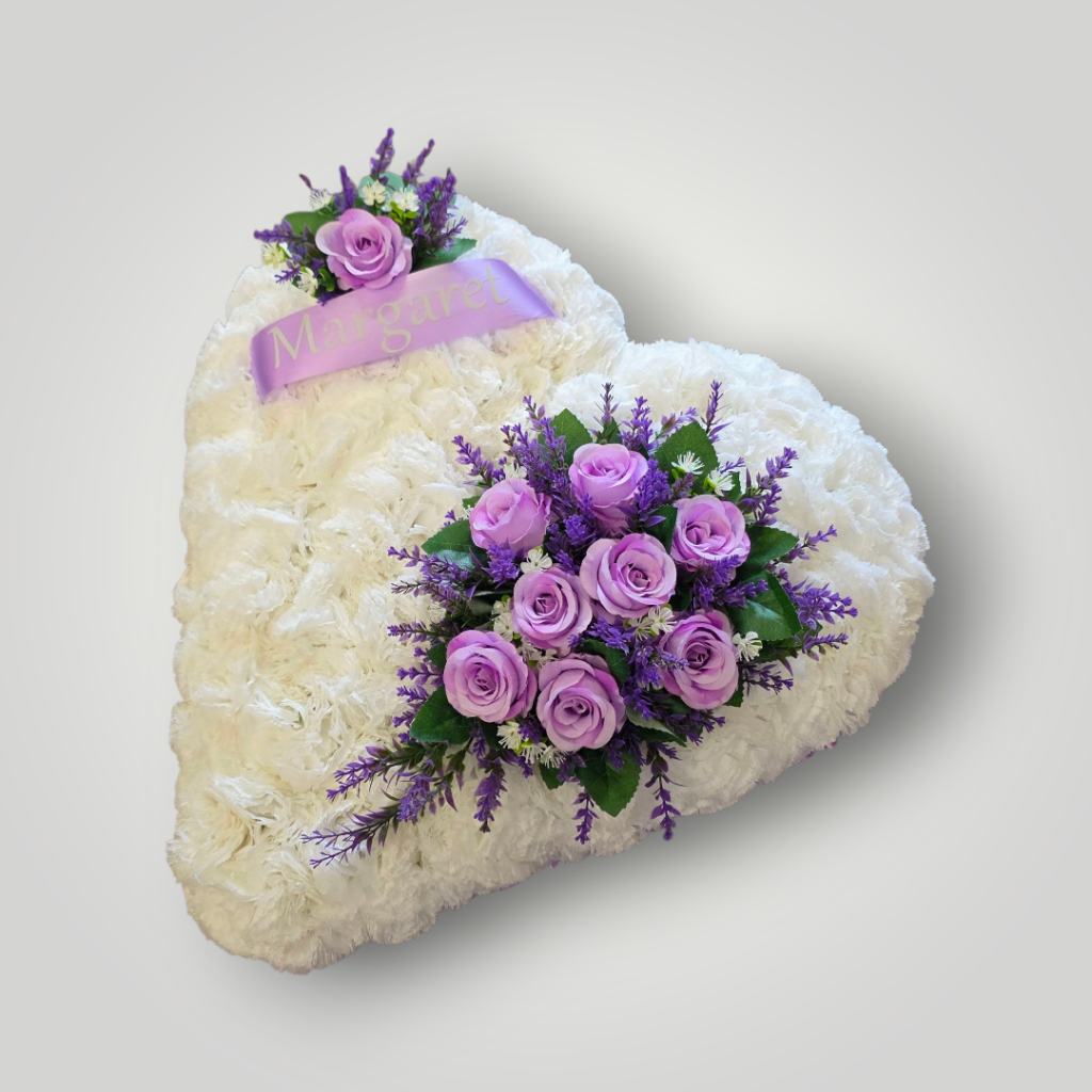 Floral Funeral Tribute - Artificial Flower Pillow Heart