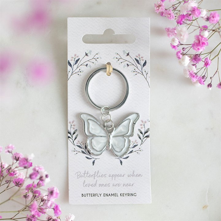 Memorial Bereavement Gift | Butterflies Appear Keyring