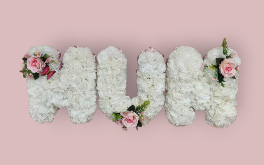 Floral Funeral Tribute Artificial Flower Letters or Numbers