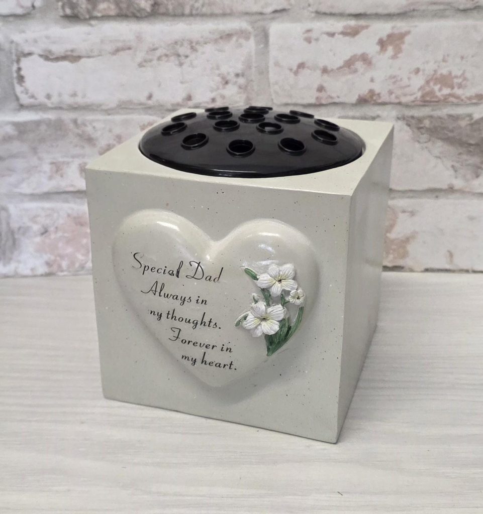 Memorial Rose Bowl Dad Grave Pot