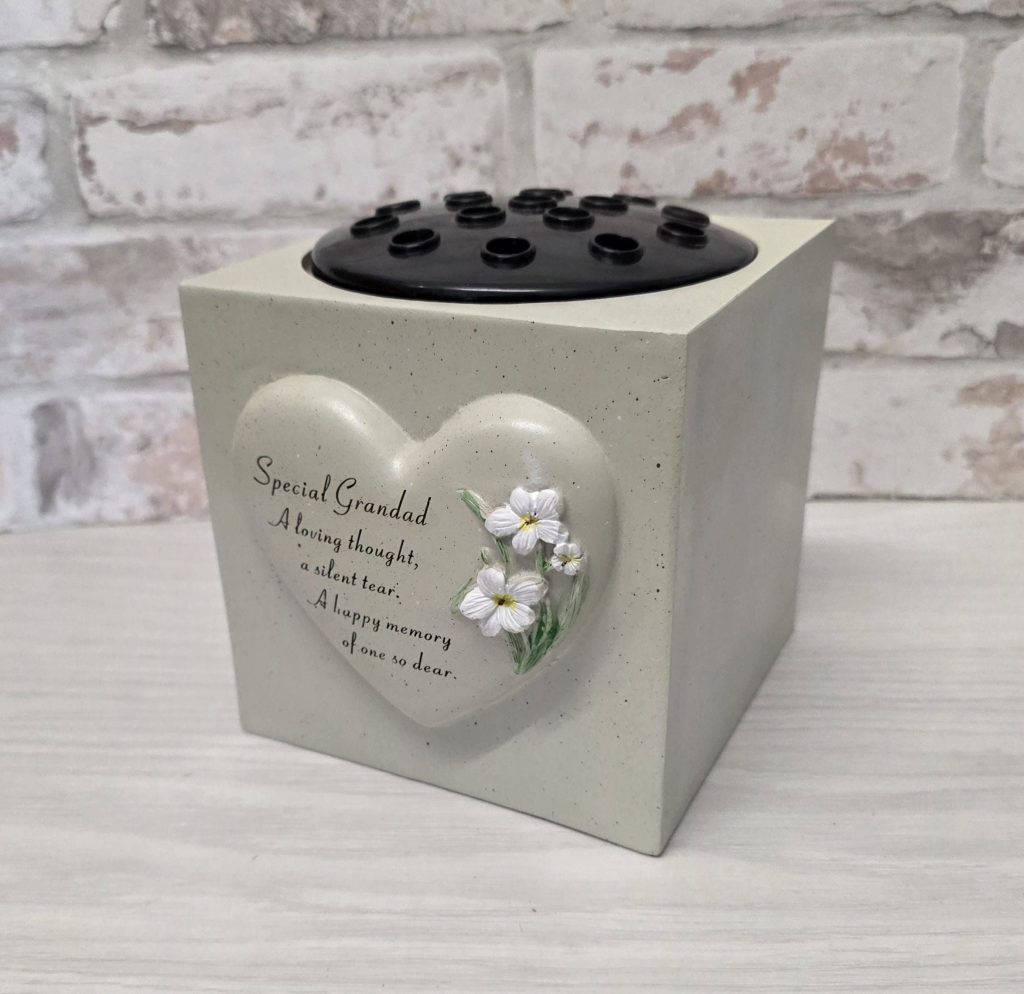 Memorial Rose Bowl Grandad Grave Pot