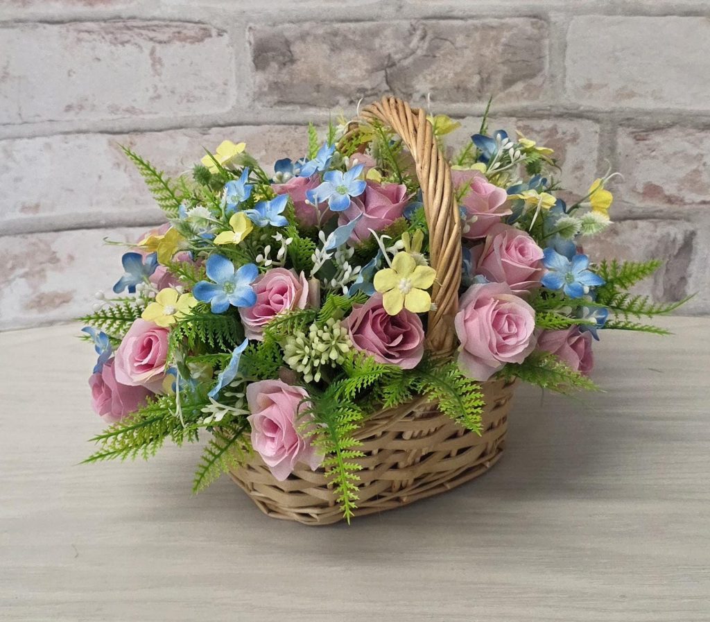 Silk Flower Basket