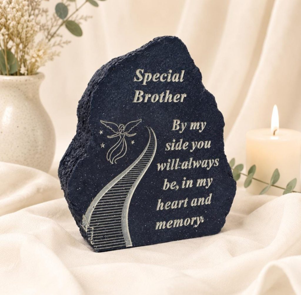 Brother Graveside Memorial Ornament - Stairway to Heaven Plaque