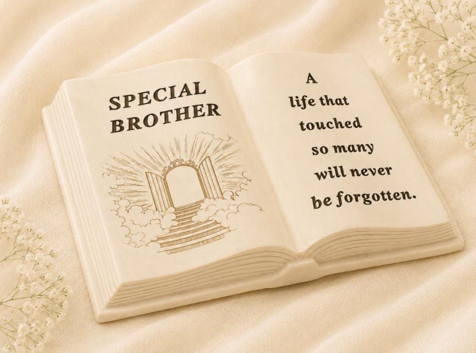 Brother Graveside Memorial Ornament - Stairway Book