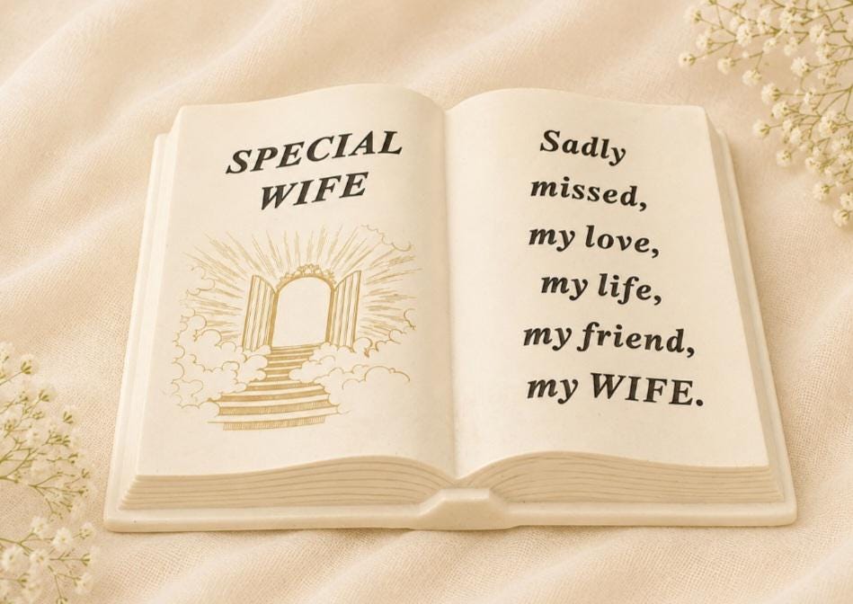 Wife Graveside Memorial Ornament - Stairway Book