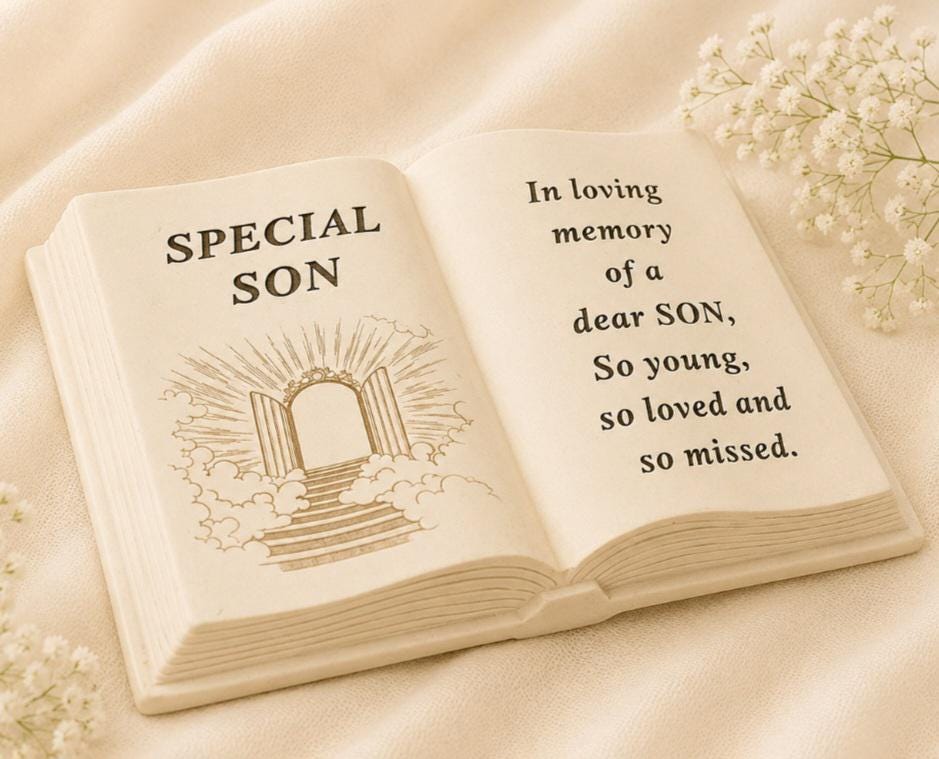 Son Graveside Memorial Ornament - Stairway Book