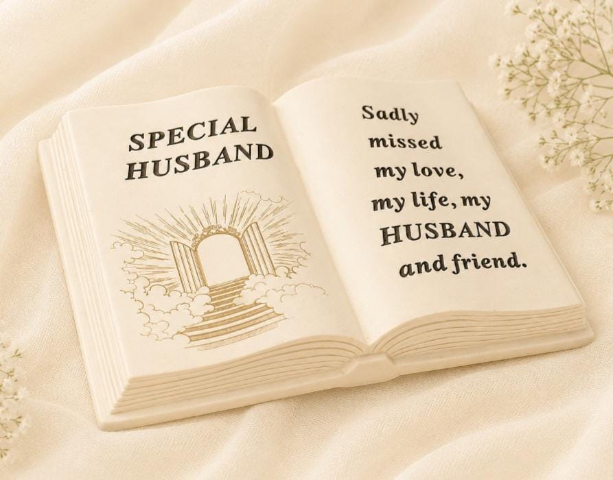 Husband Graveside Memorial Ornament - Stairway Book