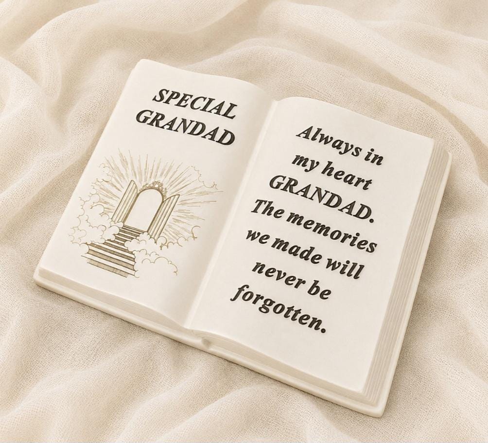 Grandad Graveside Memorial Ornament - Stairway Book