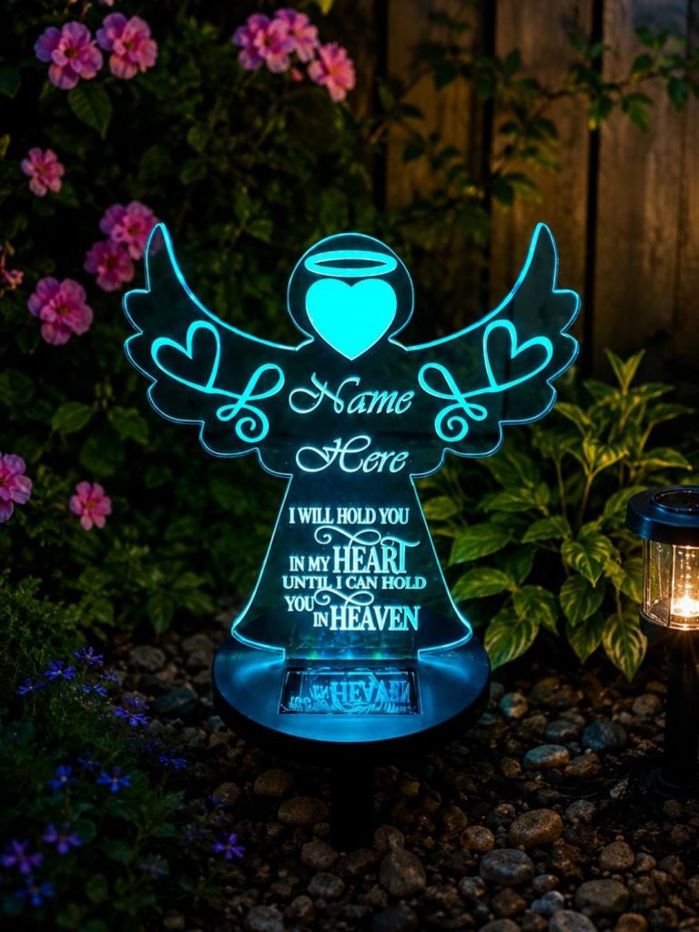 Personalised Graveside Memorial Ornament - Solar Angel