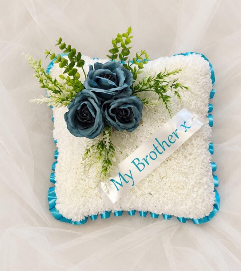 Funeral Flowers - Artificial Pillow Memorial Tribute